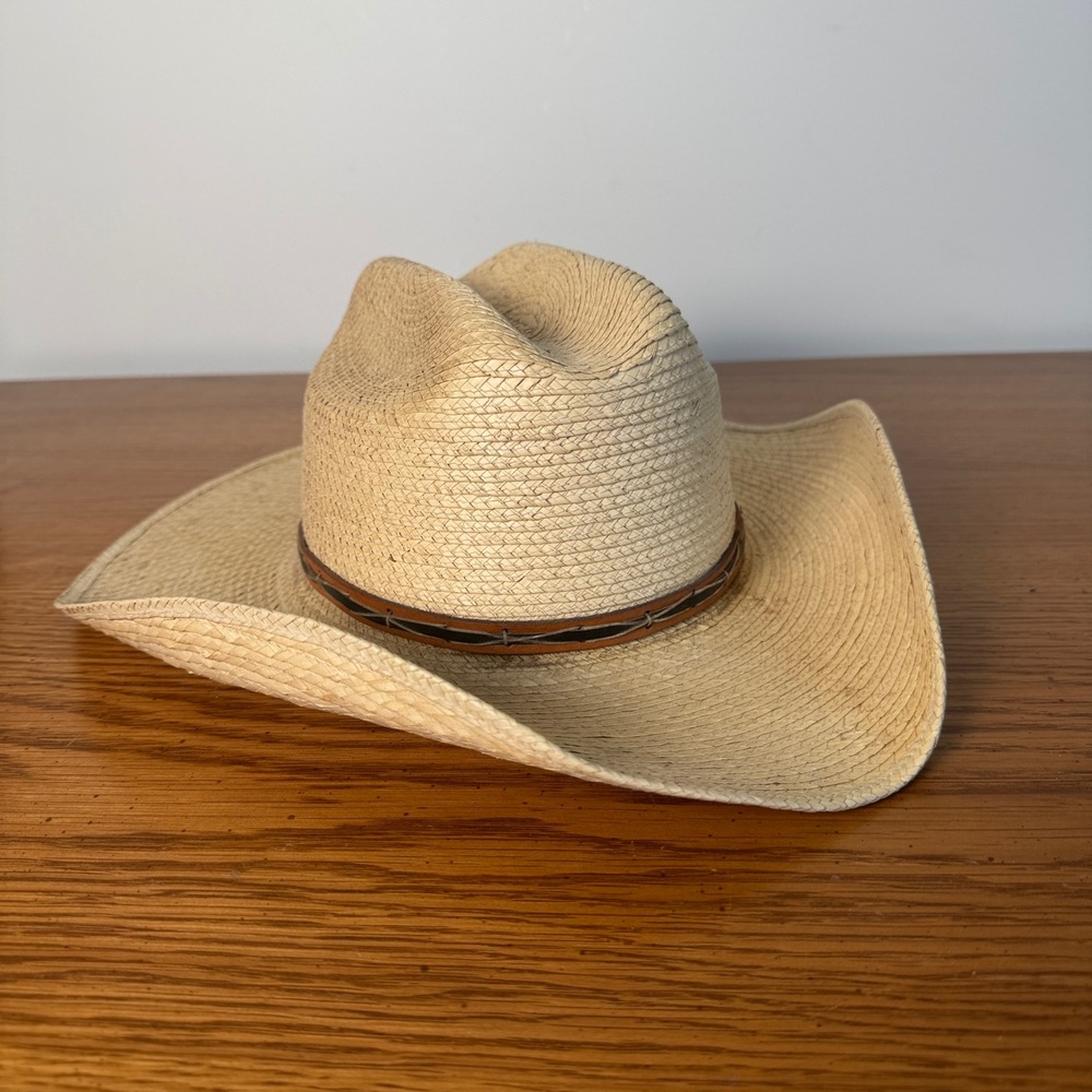 Vintage Alamo Hats Cowboy‎ Hat Western Style Size 6 5/8 with Bronco Detail